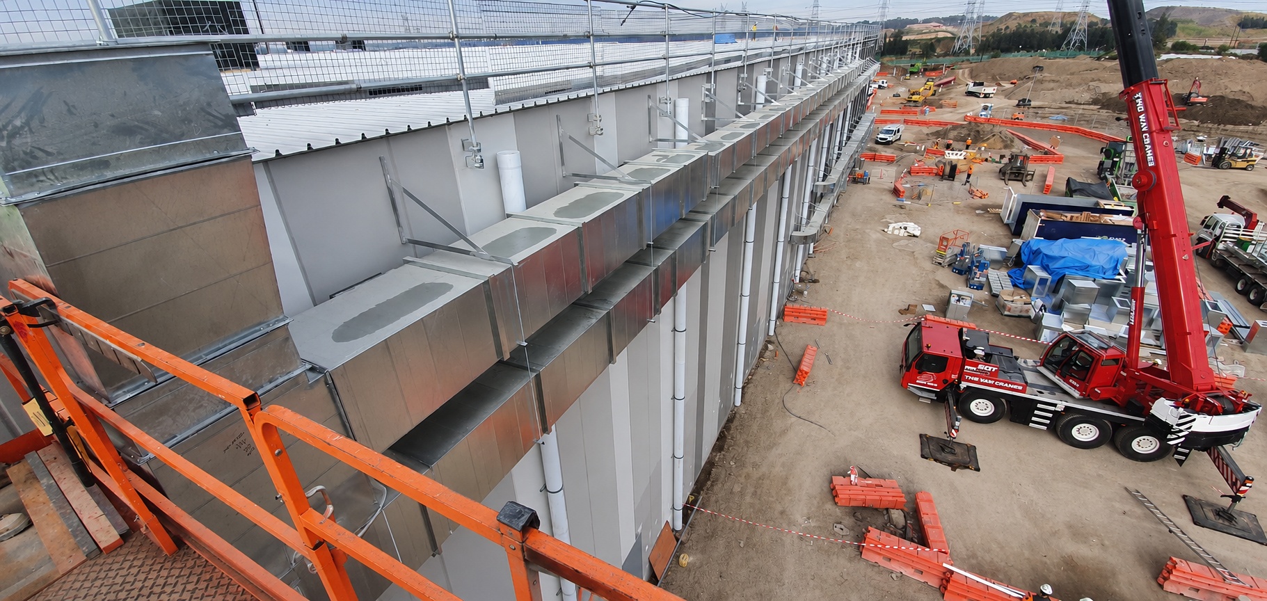 Duct installation and sheet metal fabrication work